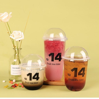 Lốc 50 Ly Đáy Bầu Nhựa PP, Trong suốt, Trơn, Dày Dặn, nhiều size 360ml/500ml/700ml, Dùng Đựng Trà Sữa, Sinh Tố, Nước Ép