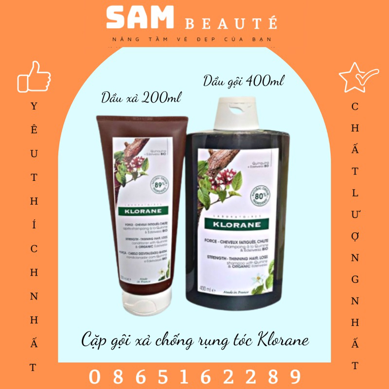 CẶP GỘI XẢ GIẢM RỤNG TÓC KLORANE