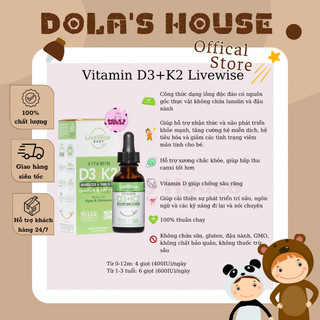 Vitamin d3+k2 livewise 30ml