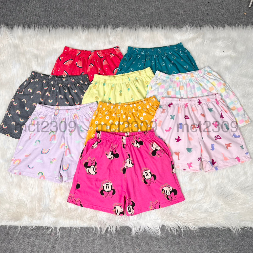 (Có túi)🌈Quần đùi nữ thun cotton full size từ 40-80kg