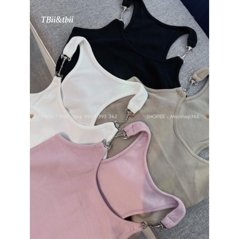 Áo 2 dây len dây xích hàng QC