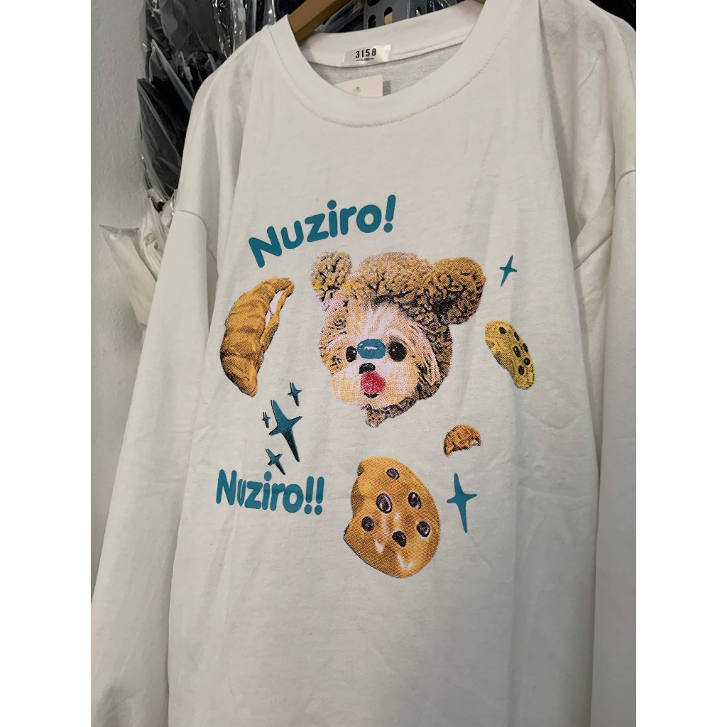 Áo Sweater  NUZIRO . Áo  Nỉ Bông Tay Dài Dáng Rộng In Họa Tiết Dễ Thương Phong Cách Vintage