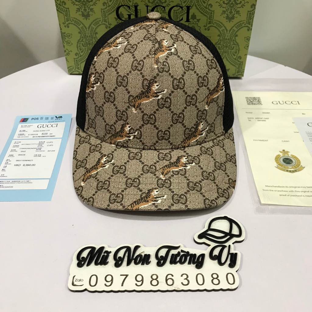 (Có Video Thật) Nón Kết Gucci Hổ Bay,Full Hộp.