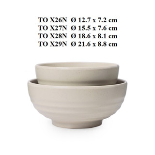 Tô tròn to dày đựng búng phở nhựa Melamine nhám nâu