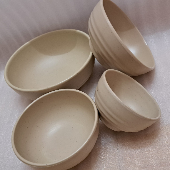Tô tròn to đựng búng phở nhựa Melamine nhám nâu