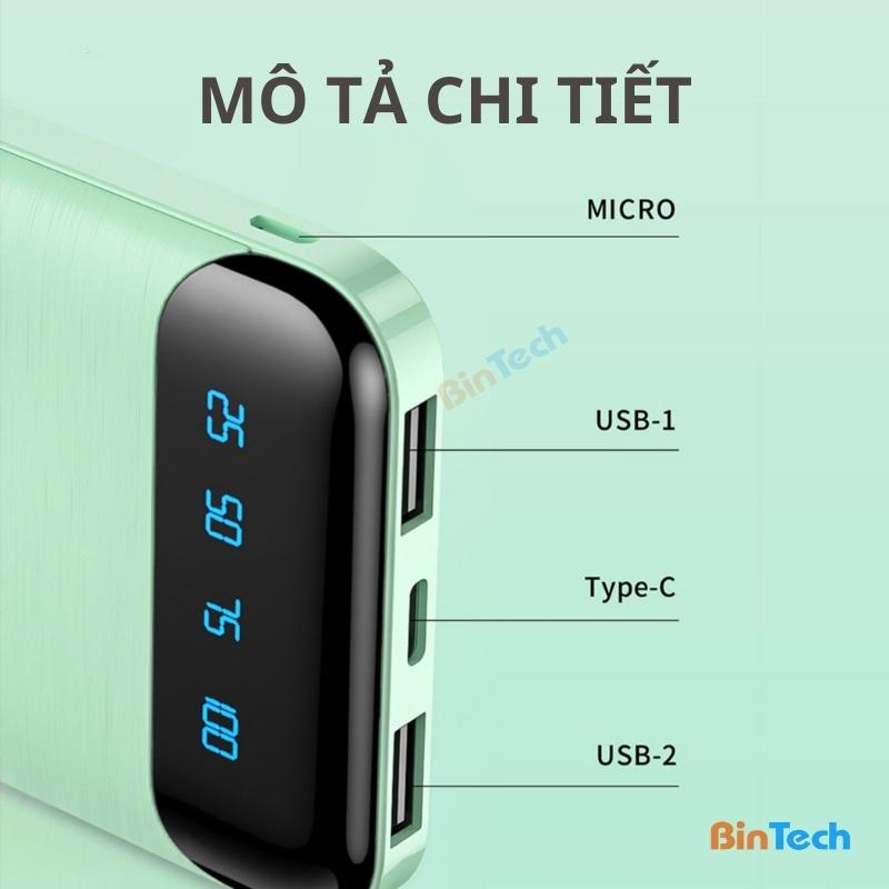 Sạc Dự Phòng Tích Hợp Màn Hình LED Dung Lượng 20000mAh, Bền Đẹp WP-163 màn hình hiển thị HOT New