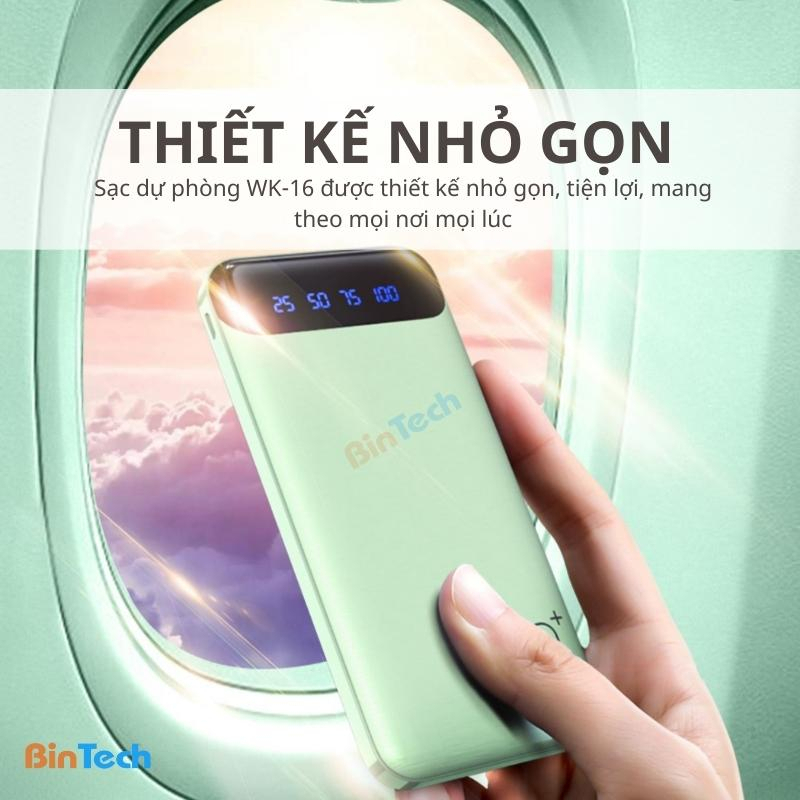 Sạc Dự Phòng WEKOME WP-161 Dung Lượng 10000mAh Tích Hợp Màn Hình LED