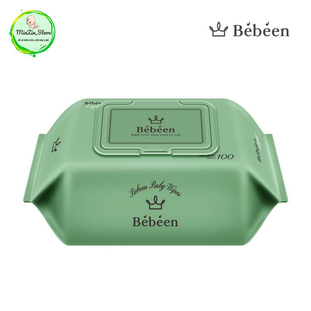 Khăn ướt Bebeen Hàn Quốc không mùi loại 100 tờ an toàn cho da