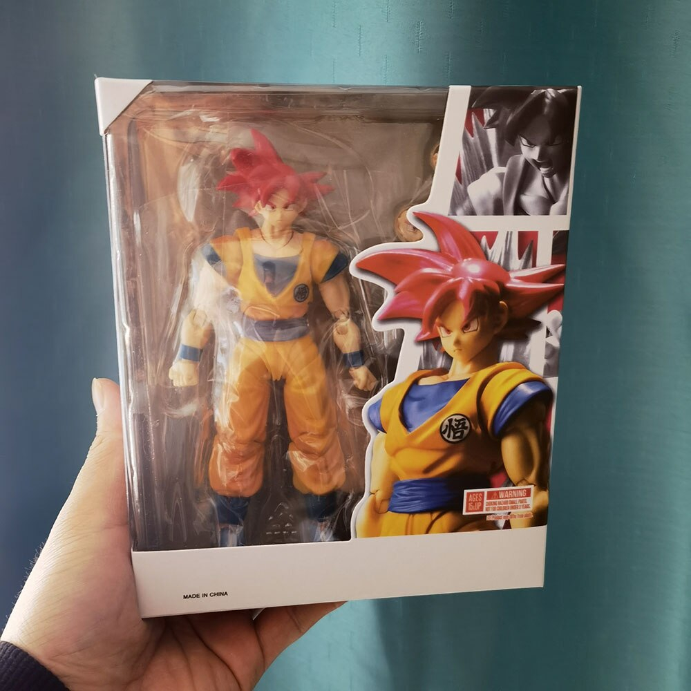 MH80 - Mô Hình Cao Cấp SHF Son Goku Super Saiyan God Cao 16cm Siêu Xay Da Songoku Dragon Ball Bảy Viên Ngọc Rồng