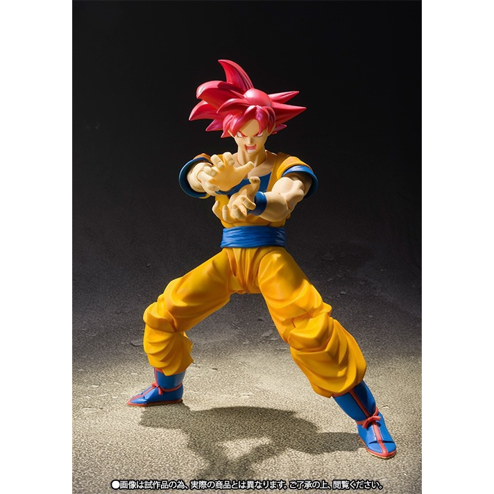 MH80 - Mô Hình Cao Cấp SHF Son Goku Super Saiyan God Cao 16cm Siêu Xay Da Songoku Dragon Ball Bảy Viên Ngọc Rồng