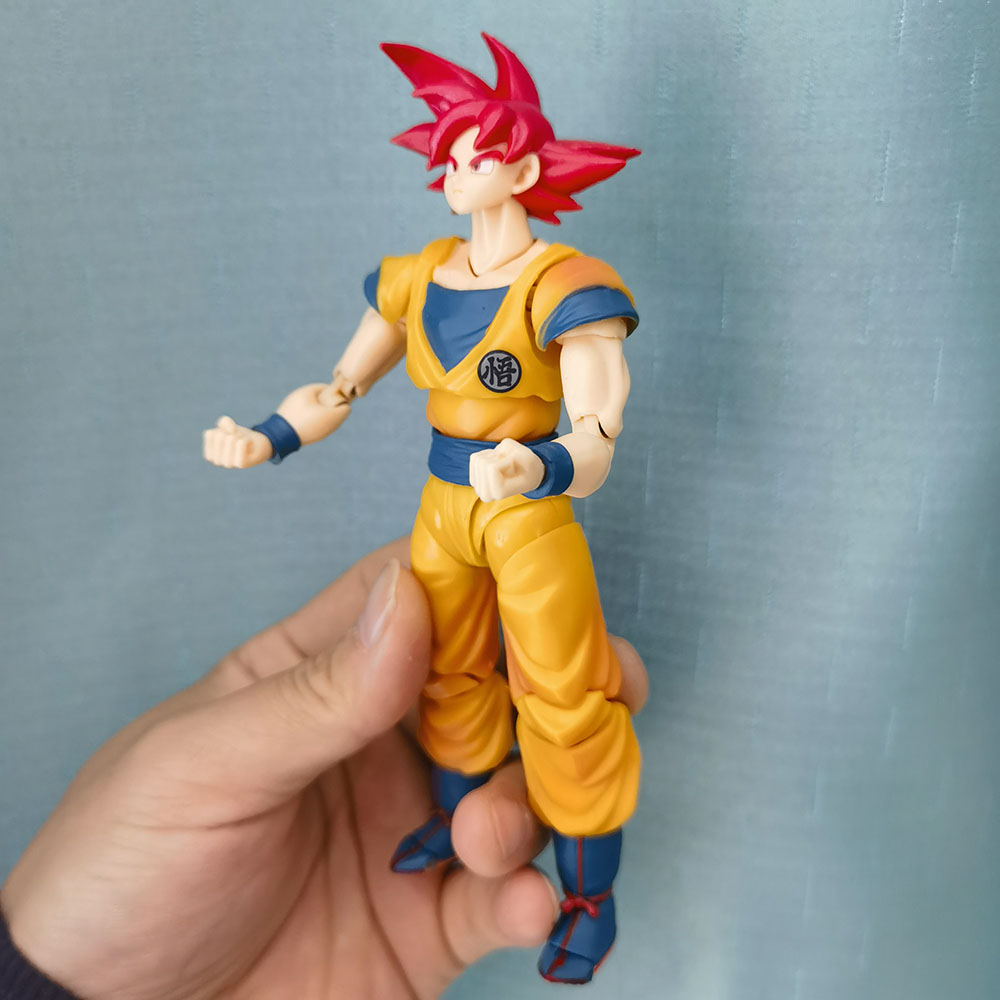 MH80 - Mô Hình Cao Cấp SHF Son Goku Super Saiyan God Cao 16cm Siêu Xay Da Songoku Dragon Ball Bảy Viên Ngọc Rồng