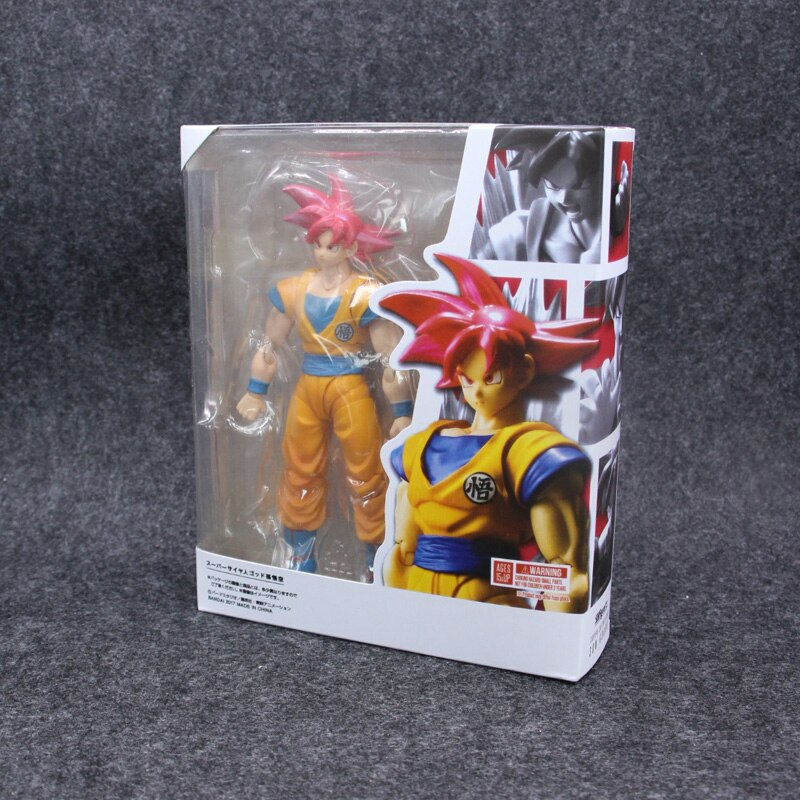 MH80 - Mô Hình Cao Cấp SHF Son Goku Super Saiyan God Cao 16cm Siêu Xay Da Songoku Dragon Ball Bảy Viên Ngọc Rồng
