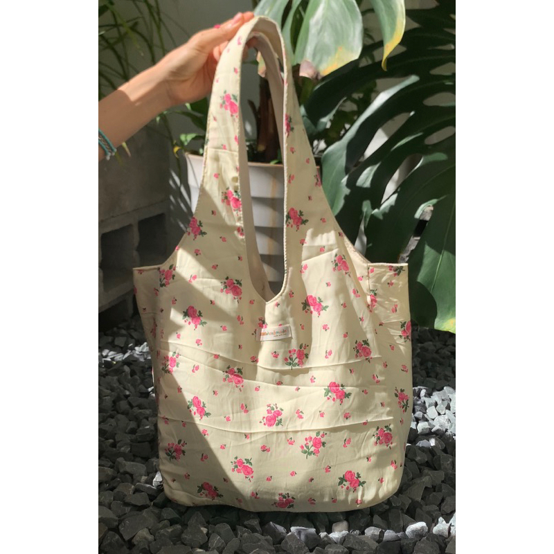 Túi tote HOA VINTAGE 2 lớp dày dặn Mọt handmade
