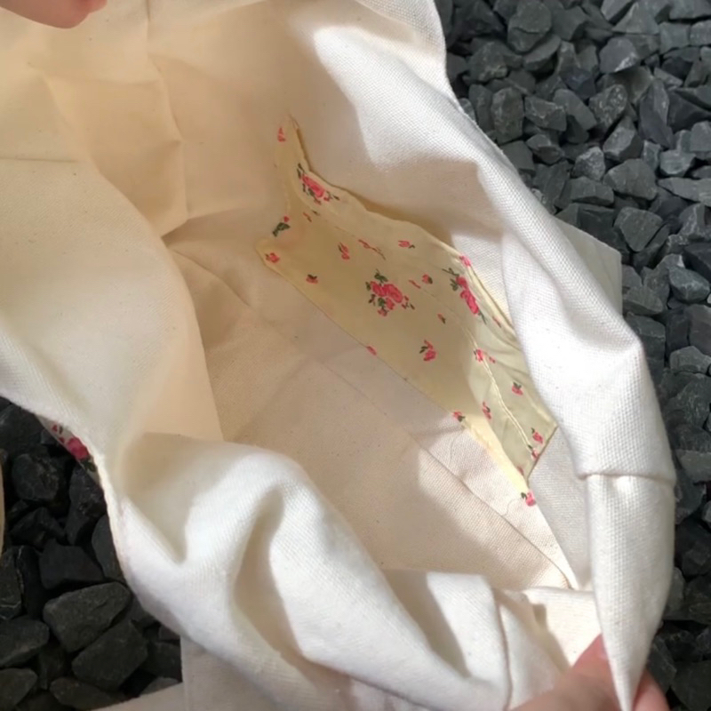 Túi tote HOA VINTAGE 2 lớp dày dặn Mọt handmade