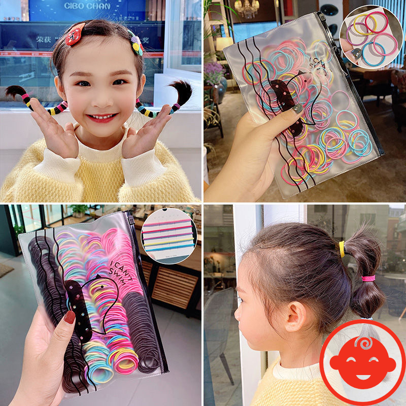 Sét 500 Dây Chun Buộc Tóc Nhiều Màu Kèm Túi Zip BT15