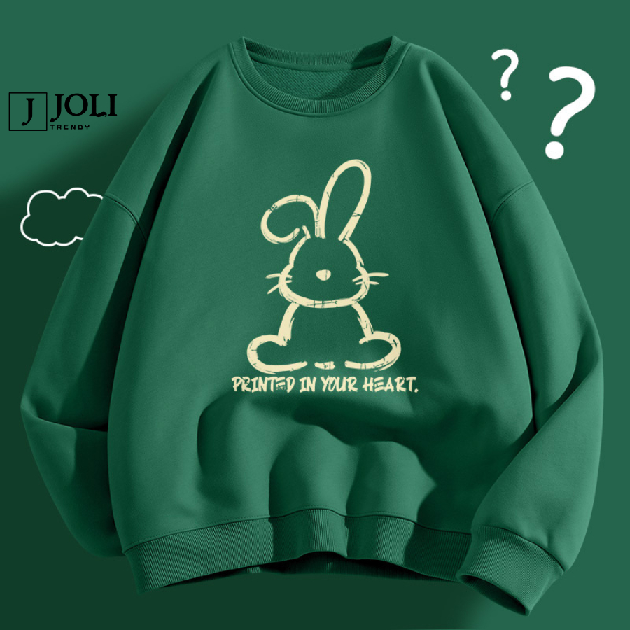 Áo Sweater Printed Nam Nữ By JOLI Unisex Chất Nỉ Lót Bông Form Rộng