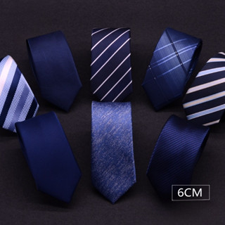 Cavat Nam bản nhỏ 6cm màu xanh thời trang phong cách Hàn Quốc, Cravat chú rể, dự tiệc,cà vạt cồng sở, chụp ảnh