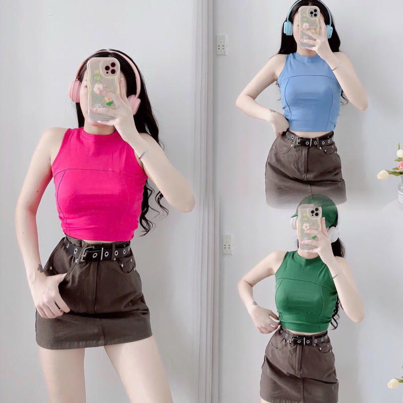 Áo thun ba lỗ trơn viền