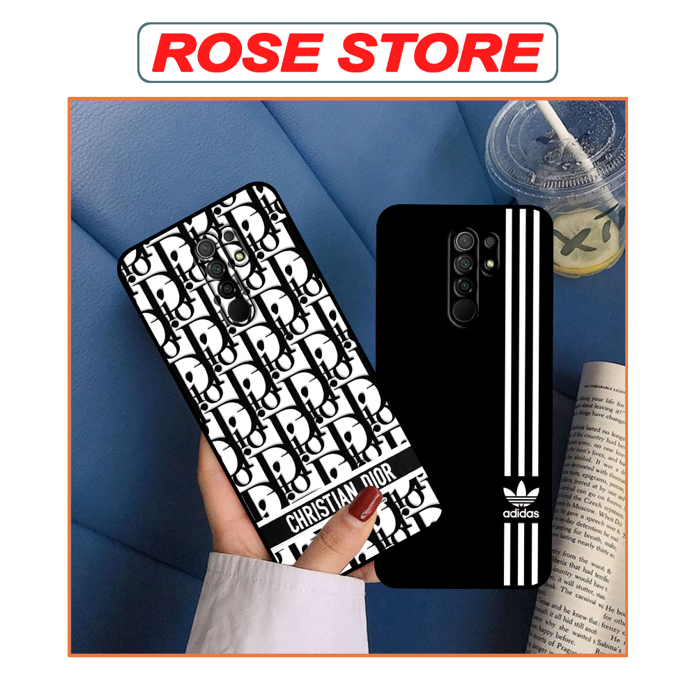 Ốp Xiaomi Redmi 9 in hình thương hiệu thời trang cao cấp