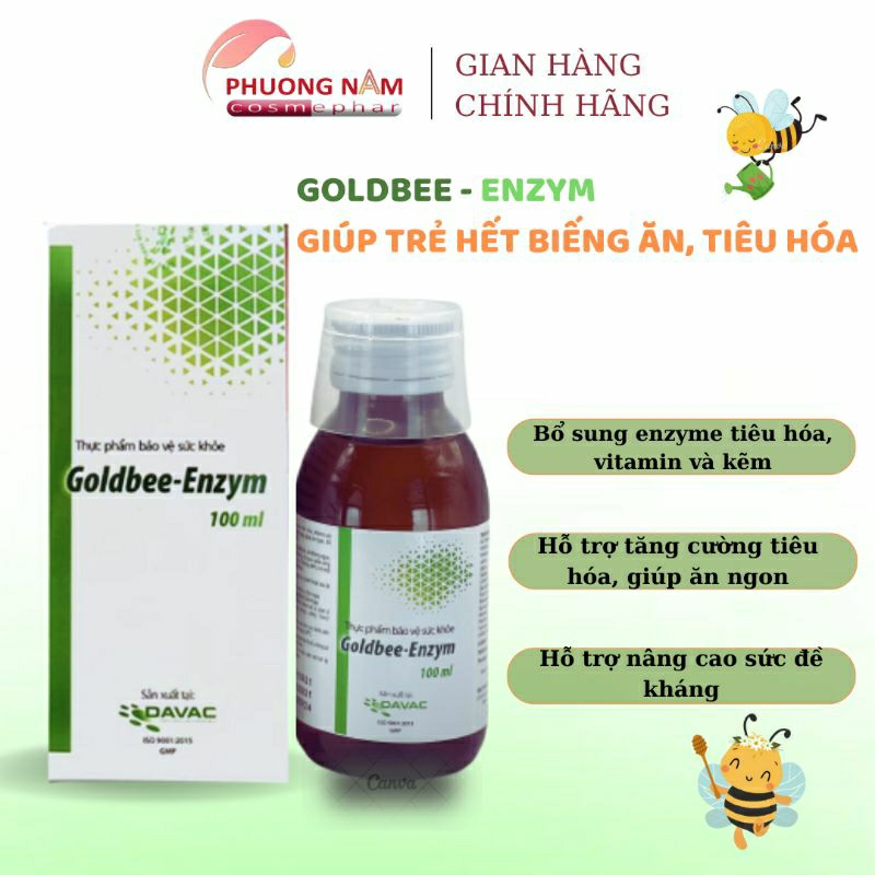 Siro ăn ngon GOLDBEE - ENZYM, giúp trẻ hết biếng ăn tiêu hóa tốt, tăng sức đề kháng