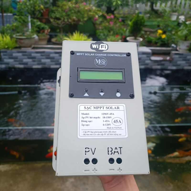 Sạc MPPT Năng Lượng Mặt Trời áp cao 45A hệ 12V-120V Mạnh Quân