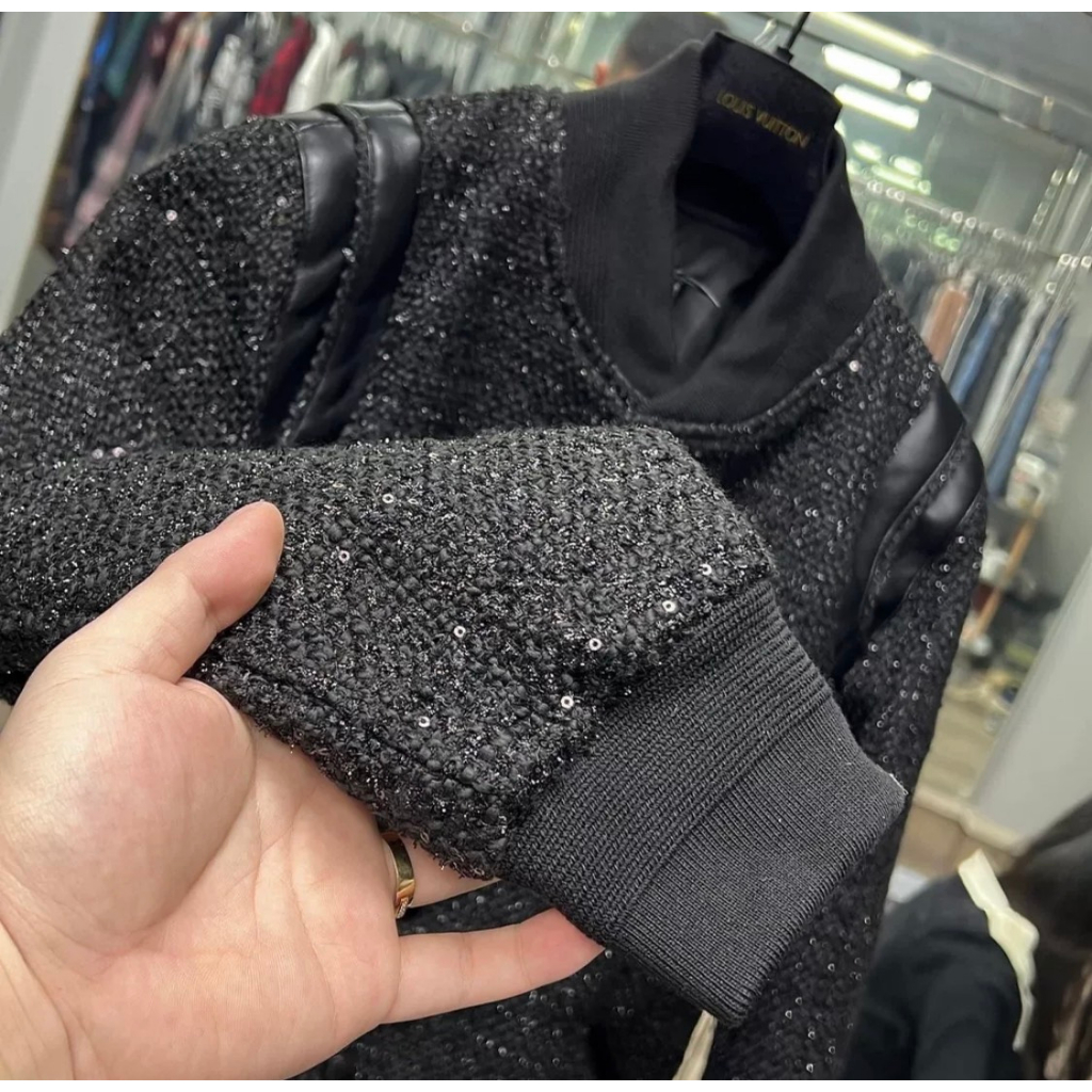 Áo Khoác Teddy Dạ Nhũ Kim Tuyến Phiên Bản Cao Cấp Hottrend 2023 - Áo Khoác Bomber Dạ Kim Tuyến Cao Cấp  Nam Nữ