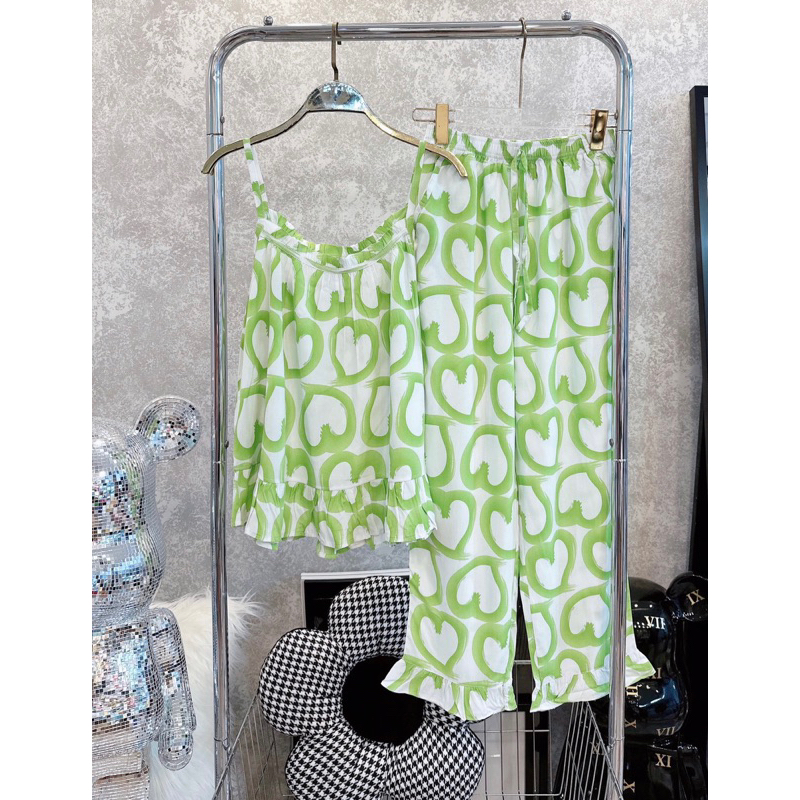 Đồ bộ tole, bộ lanh mặc nhà VNXK F21 2 dây quần dài 2023 siêu mát,mỏng nhẹ thỏai mái cho mùa hè.