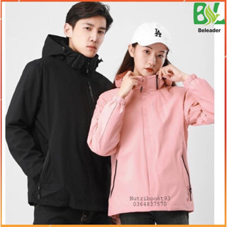 Áo Gió Nam Nữ Kiểu Dáng Mới,Vải TRÁng Bạc Chống Nước