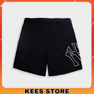 Quần short mlb ny x new era logo in vải chất cao cấp full