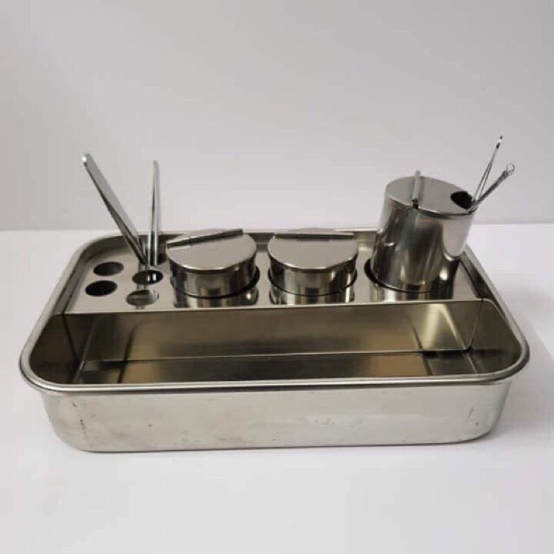 Khay đựng dụng cụ phẫu thuật inox 3 cốc
