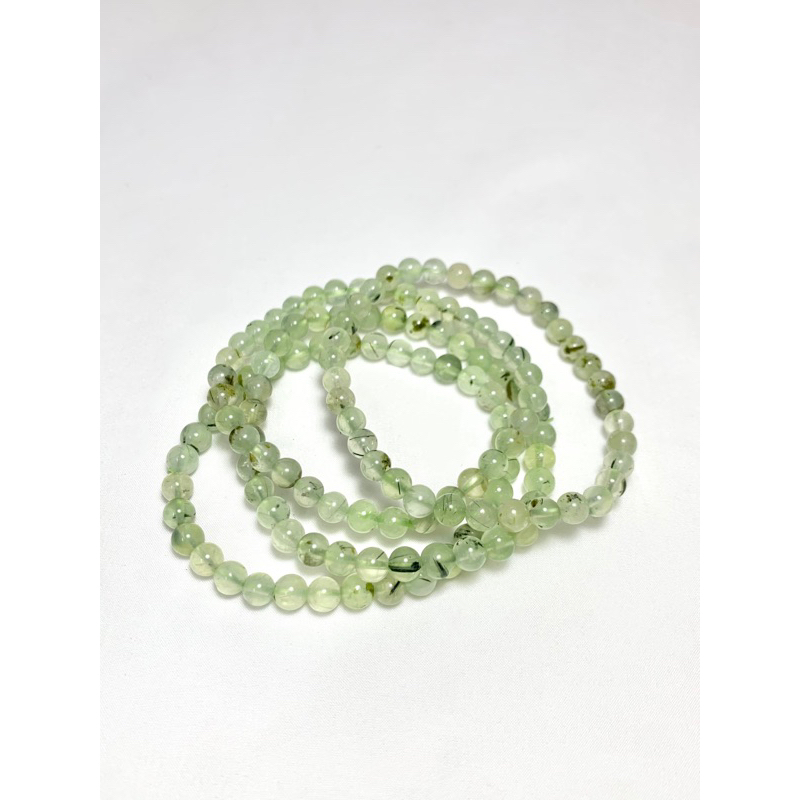 Vòng tay Prehnite hạt 5mm giúp cởi mở, bao dung