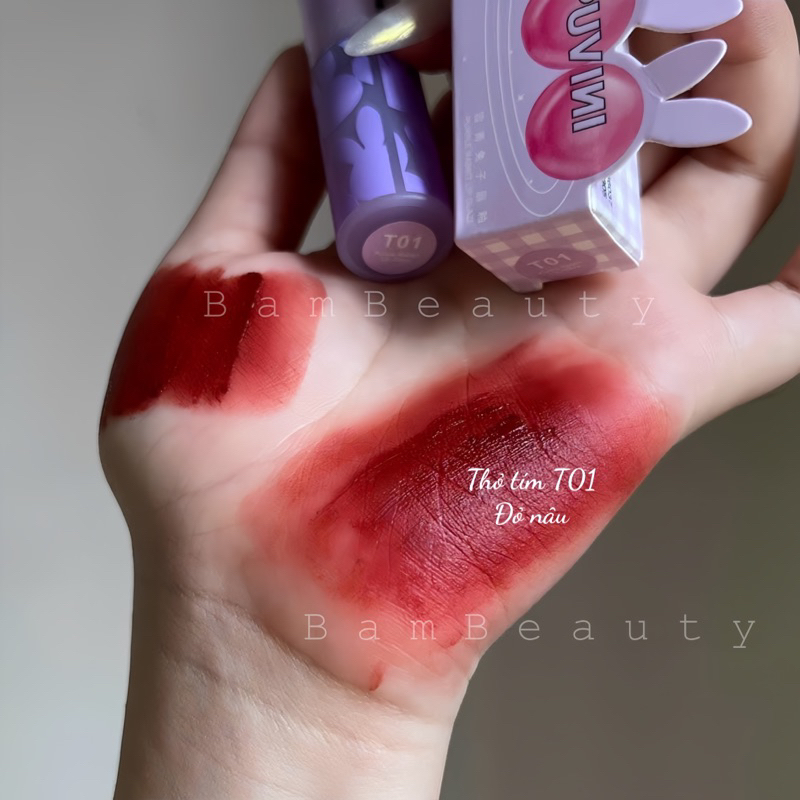 Son thỏ tím Cappuvini mẫu mới - Siêu lì bền màu lâu trôi