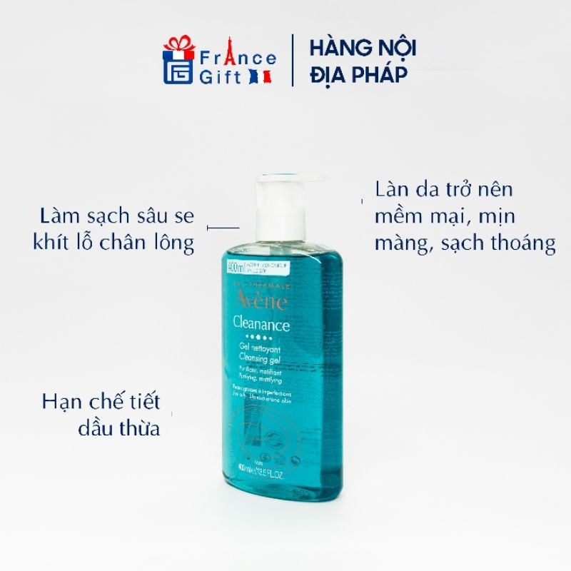 🤩 Sữa rửa mặt Avene Gel Nettoyant Cleanser 400ml