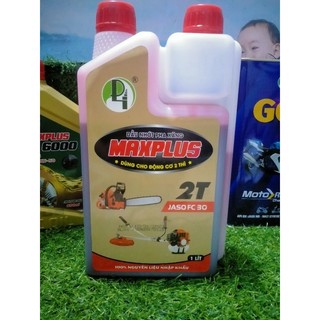 dầu nhớt 2T maxplus chất lượng cao chai 1l dành cho động cơ dùng xăng pha nhớt như cano, xe máy, máy cưa , máy phát cỏ