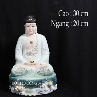 ( CAO 30 CM ) TƯỢNG PHẬT A DI ĐÀ [ BỘT ĐÁ + NHỰA COMPOSIE ]