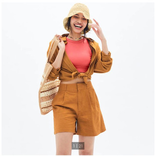 [CHUẨN AUTH] QUẦN SHORT LINEN GU - NHẬT