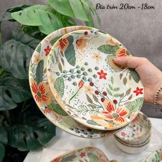 ❤️🌺Set bát đĩa hoa cỏ tách lẻ món🌺