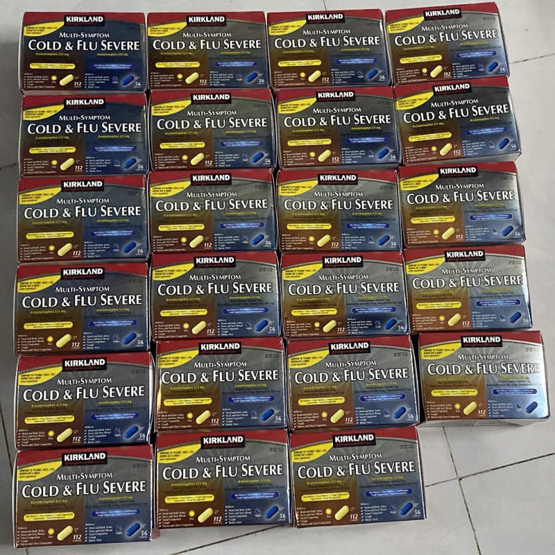 Date 2025 Viên uống 𝗞𝗶𝗿𝗸𝗹𝗮𝗻𝗱 𝗖𝗼𝗹𝗱 & 𝗙𝗹𝘂 𝗦𝗲𝘃𝗲𝗿𝗲 giảm đau hạ sốt người lớn 112v ngày+56v đêm