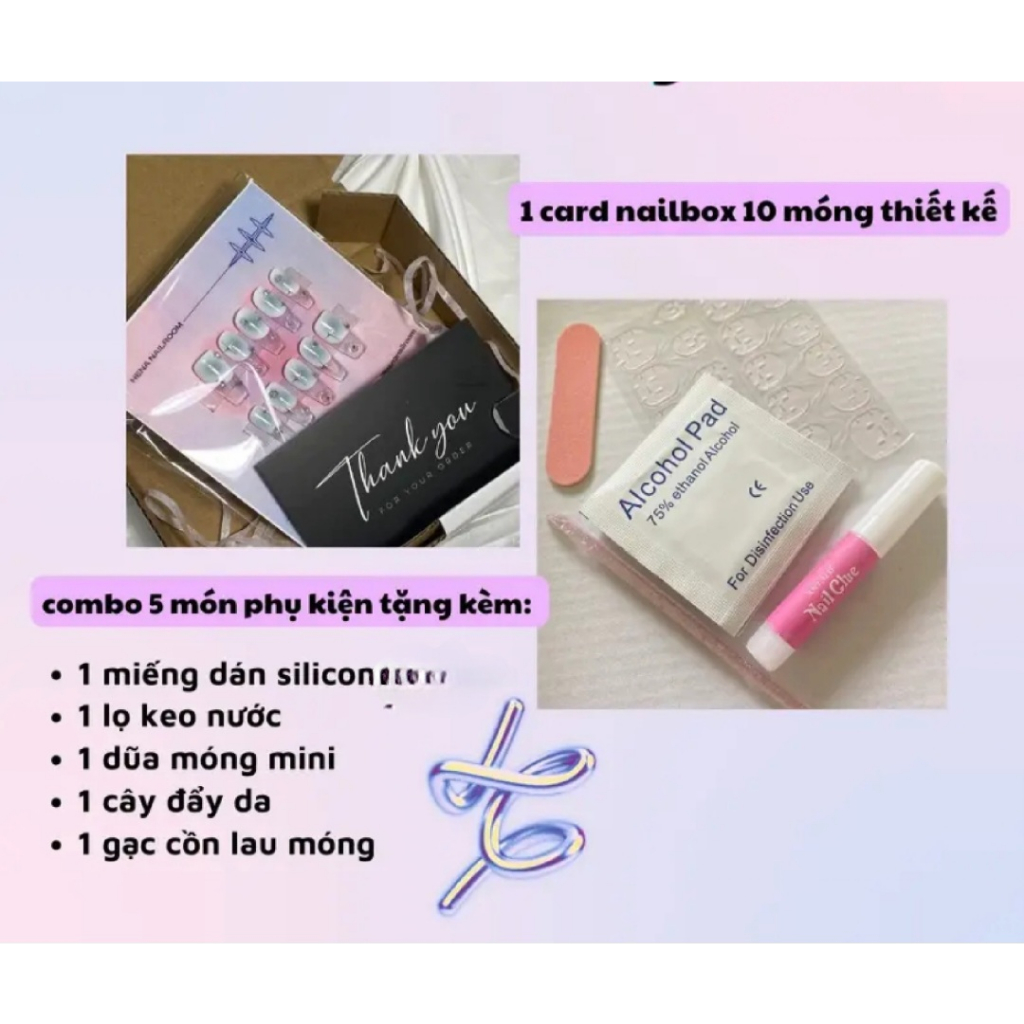 Nail box thiết kế màu thạch tôn da siêu xinh form nhọn miumiunailbox