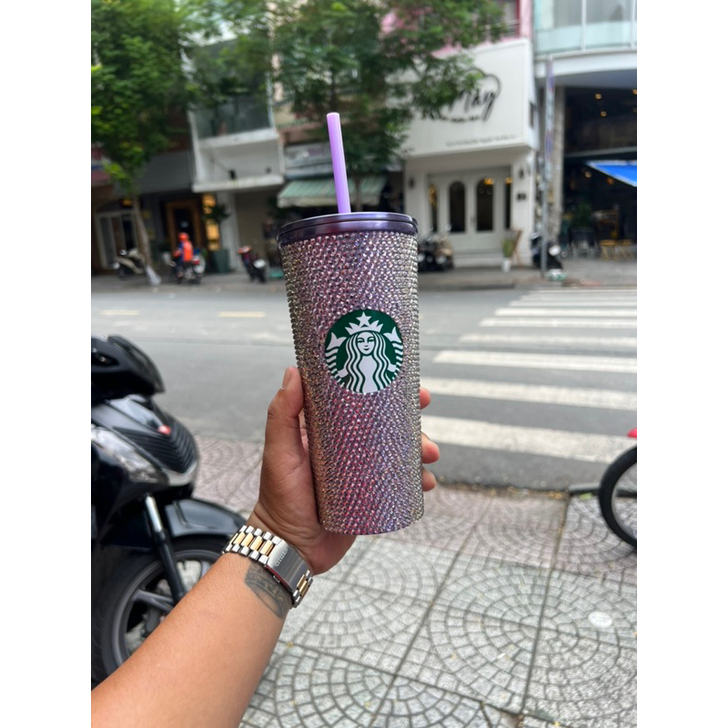 [Chính hãng] Ly Starbucks Purple Rhinestone Bling In Crystal 2022 Limited Edition