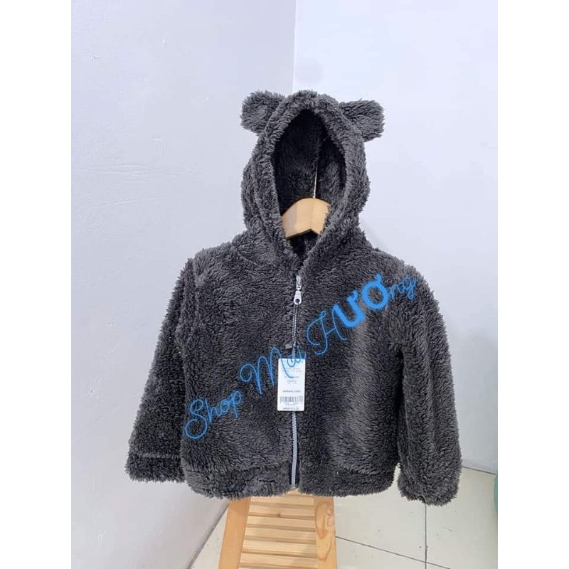 Áo khoác lông tai gấu cho bé