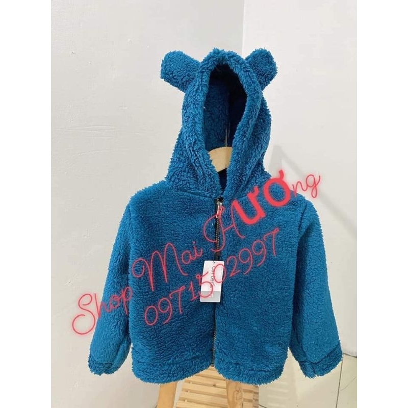 Áo khoác lông tai gấu cho bé