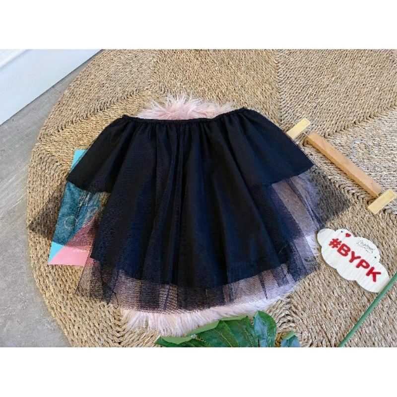 Áo kiểu bẹt vai voan 2 lớp
