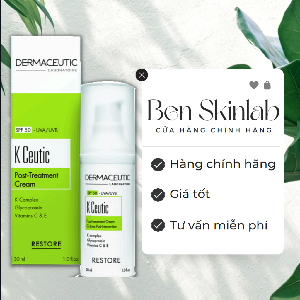 [Hàng công ty] Dermaceutic K Ceutic - Kem dưỡng phục hồi da sau xâm lấn, khôi phục hàng rào bảo vệ d