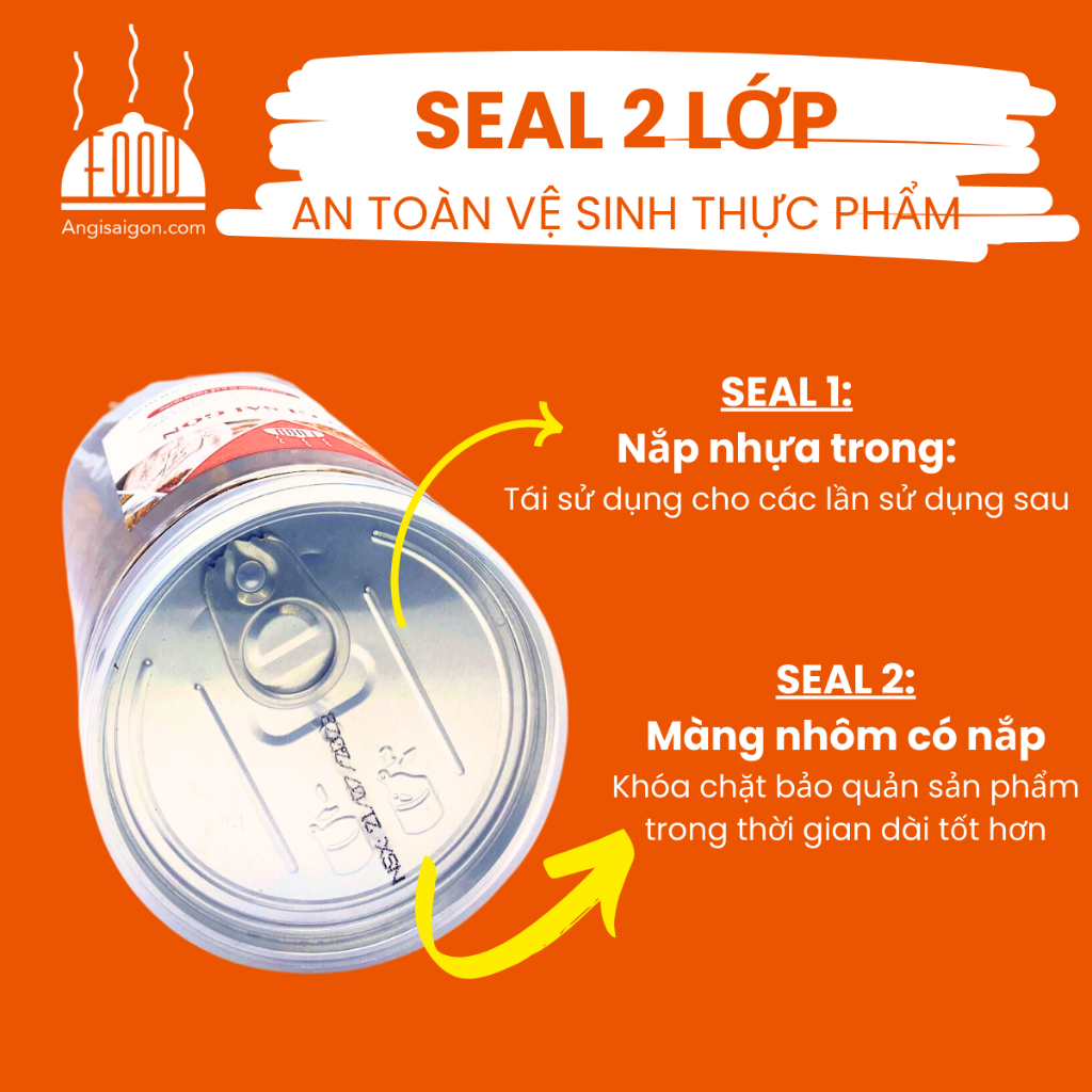 1KG Tóp mỡ mắm hành đậm vị ĂN GÌ SÀI GÒN, tóp mỡ nguyên miếng siêu giòn, siêu ghiền, hũ seal nhôm