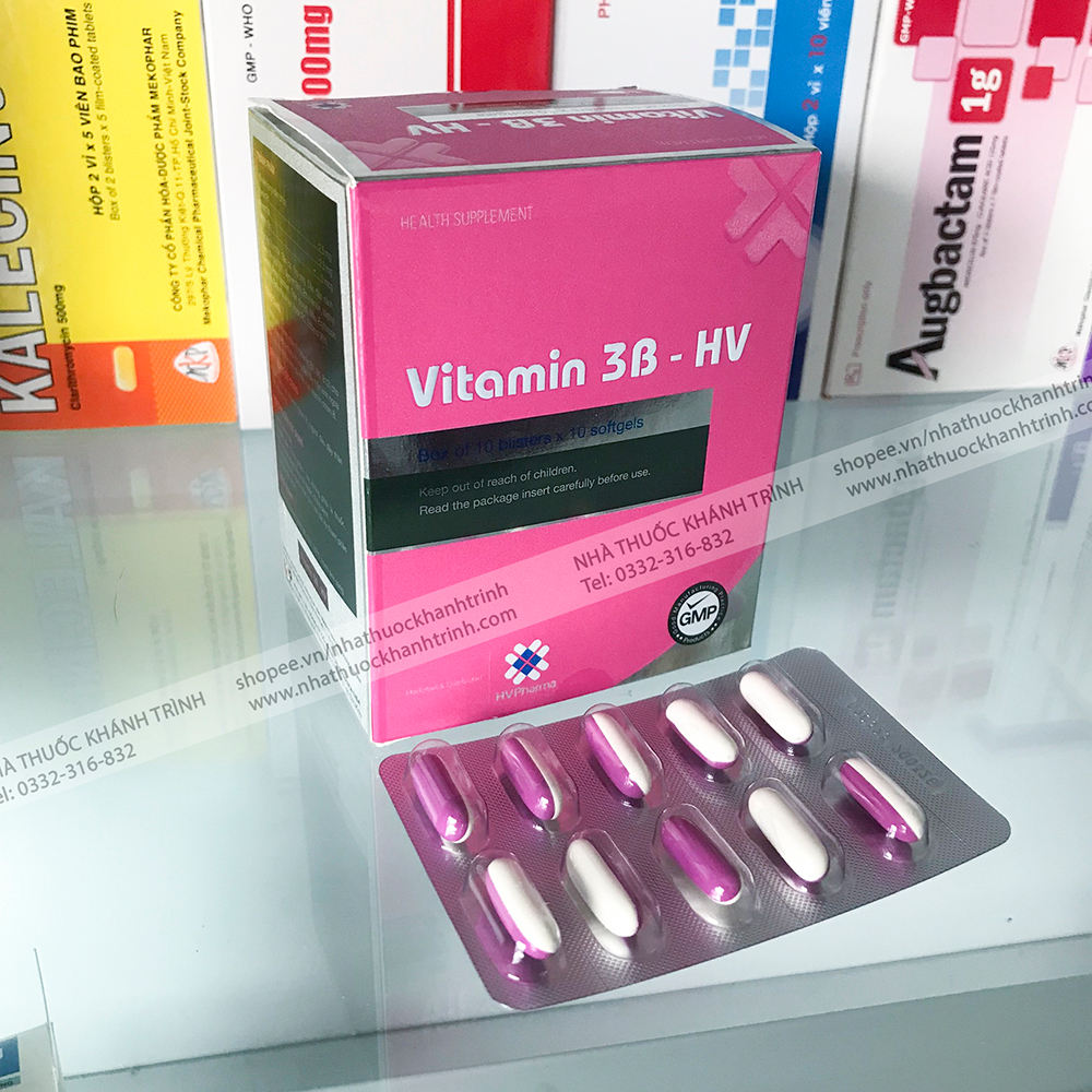 Vitamin 3B - HV  - hộp 100 viên nang mềm