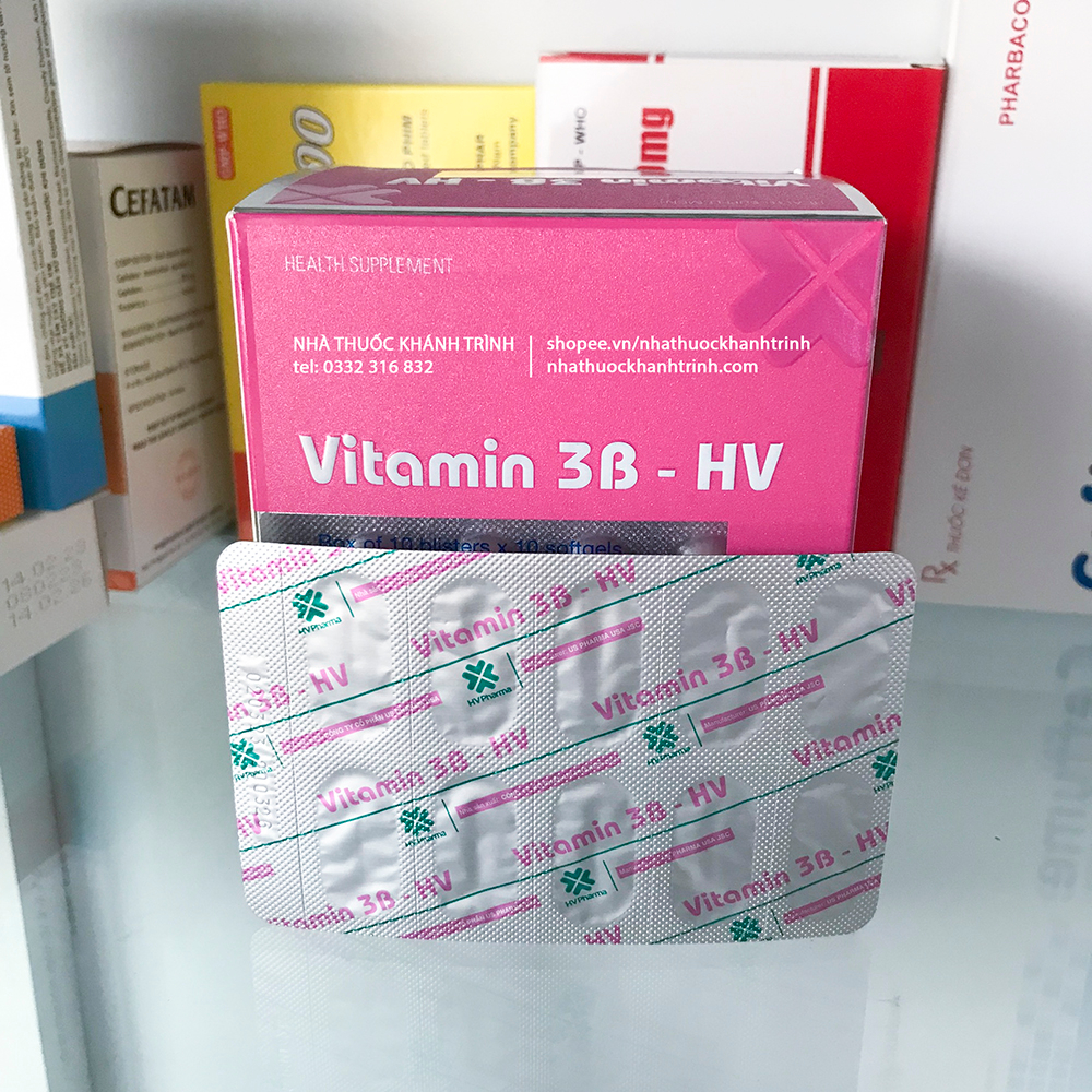 Vitamin 3B - HV  - hộp 100 viên nang mềm