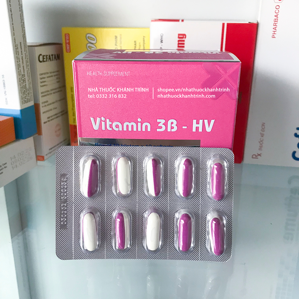 Vitamin 3B - HV  - hộp 100 viên nang mềm