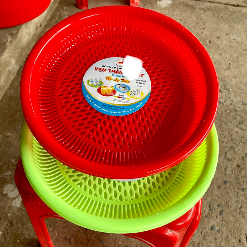 Úp ly tròn khay trà tròn 27cm