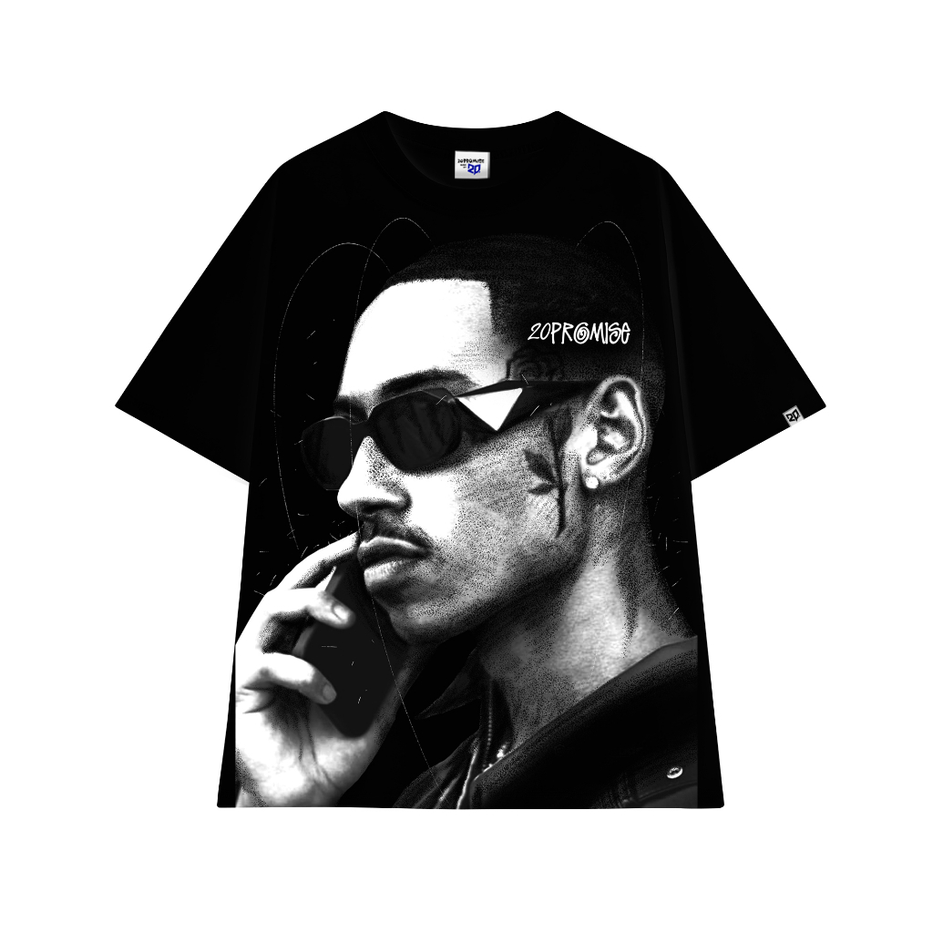 Áo thun Local Brand Unisex 20Promise "GANGSTER" / Black